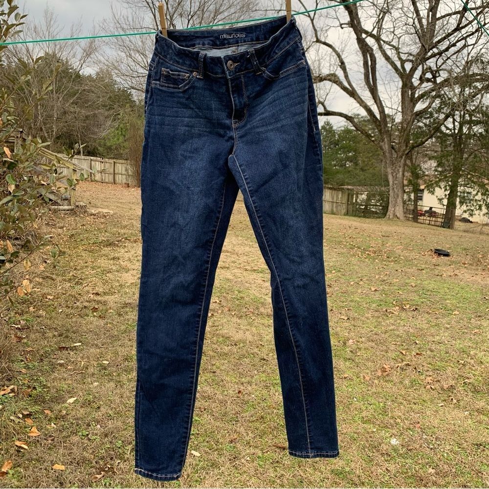 Maurices S-REG Darkwash Skinny Jeggings Stretch Jeans Size Small reg
